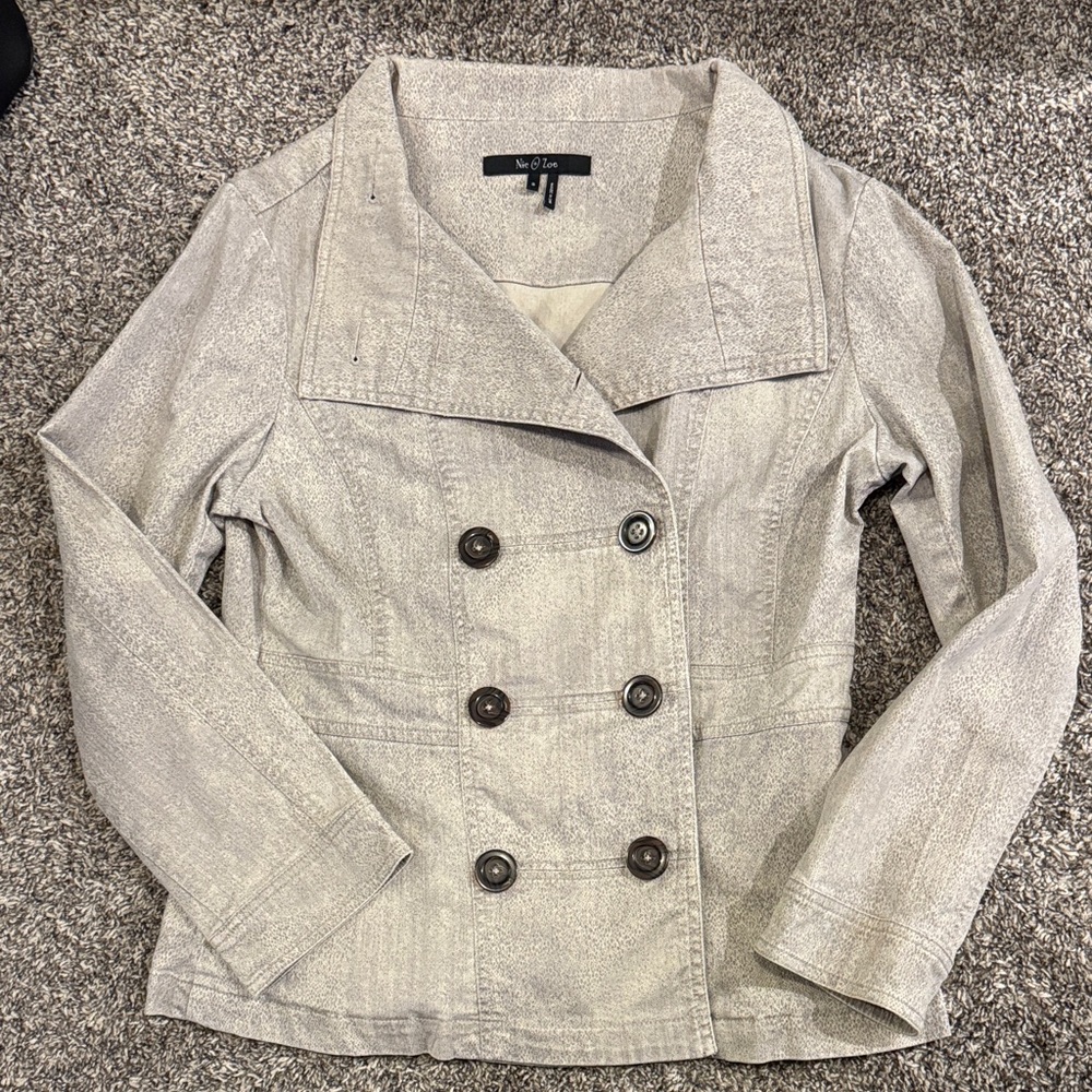 NIC+ZOE Women's Gray Jean Jacket